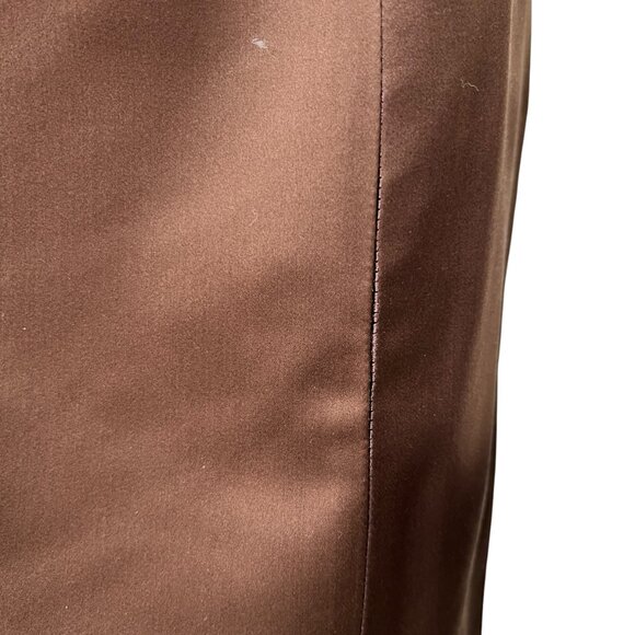 Maria Pinto Brown Silk Long High Waist Flared Skirt size 0-2 - Picture 4 of 11